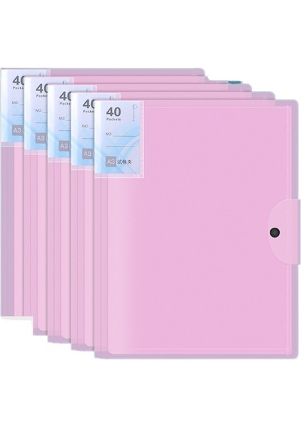Plastik Klasör 40 Sayfalık Sınıflandırma Bilgi Kitabı A3 Öğrenci Şeffaf Insert Test Kağıdı Klasörü (Yurt Dışından)