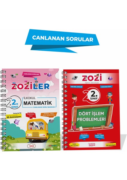 2.Sınıf Matematik Soru Bankası ve Dört Işlem Problemleri - Canlanan Sorular!