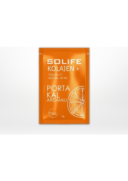Kolajen Vitamin C Portakal Aromalı 30'lu Şaset 2500 mg + 20 mg fiyatları