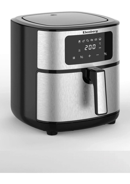 Airfly Xxl 8 Lt Geniş Hazneli 6 Ön Programlı Dokunmatik Airfryer Sıcak Hava Fritözü ELB-2307
