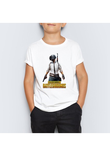 Pubg Baskılı Çocuk Tişört T-Shirt Mr-01