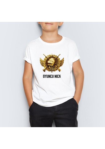 Isme Özel Pubg Baskılı Çocuk Tişört T-Shirt Mr-03