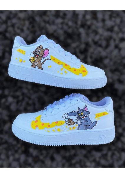 Airforce1 '07 White Tasarımlı Spor Ayakkabı Sneakers Unisex Ortepedik Taban