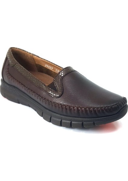 Laden Forelli Hakiki Deri Anatomik Bayan Ayakkabı-Kahverengi