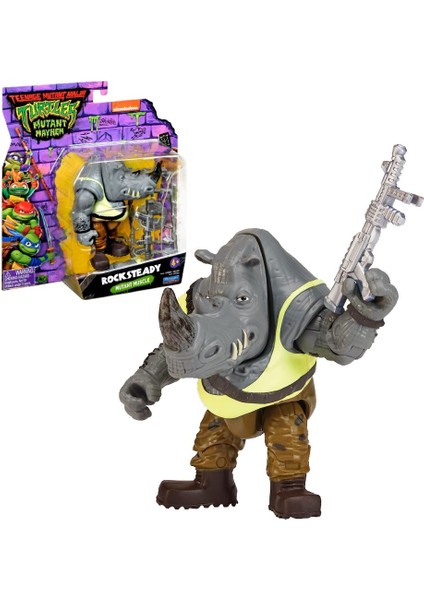 Tmnt Ninja Kaplumbağalar Aksiyon Figürler 11 cm Rocksteady Mutant Muscle