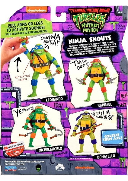 Tmnt Ninja Kaplumbağalar Sesli Deluks Aksiyon Figürler Leonardo