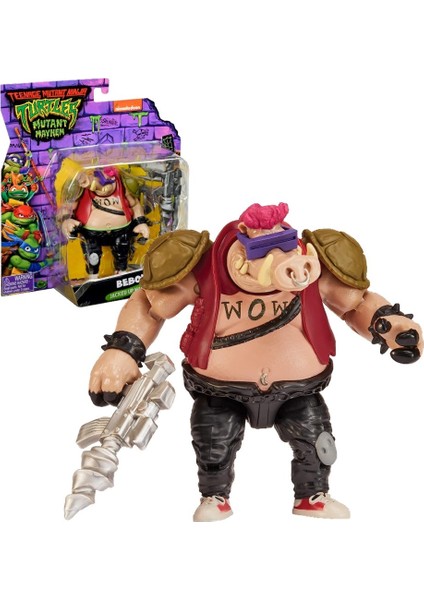 Ninja Kaplumbağalar Aksiyon Figürler 11 cm Bebop Jacked Up Warthog