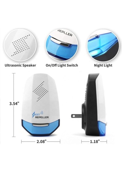Haşere Fare Sinek Böcek Kovucu Ultrasonik Cihaz Elektirikli Prize Takılır Kaçırıcı Kovar Savar Alet indirimleri