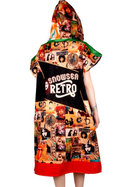 SP1036 Retro Sörf Pançosu, Giyilebilir Plaj Havlusu