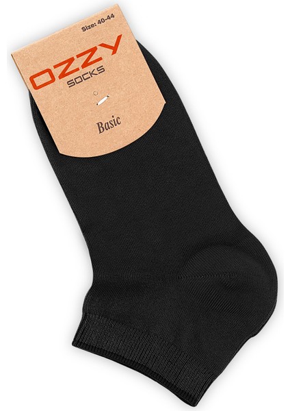 Ozzy Socks 6 Çift Bambu Erkek Dikişsiz Patik Çorap 4 Mevsim Dayanıklı Topuk ve Burun Koyu Renkler