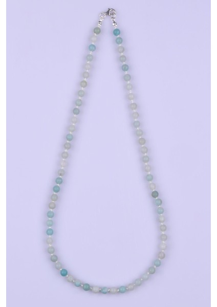 Amazonit Doğal Taş 6 mm Düğümlü Kolye fiyatları