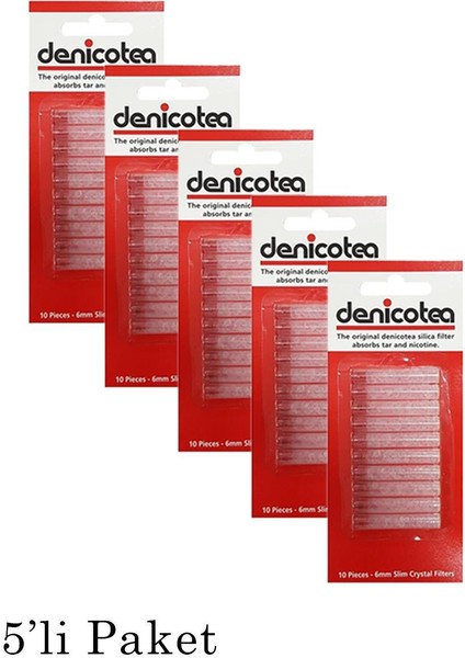 Denicotea 10135 6mm Yedek Filtre 5'li Paket