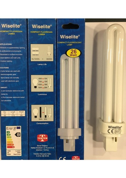 Wiselite 26W 827 Ilık Beyaz Pl-C Floresan Ampul