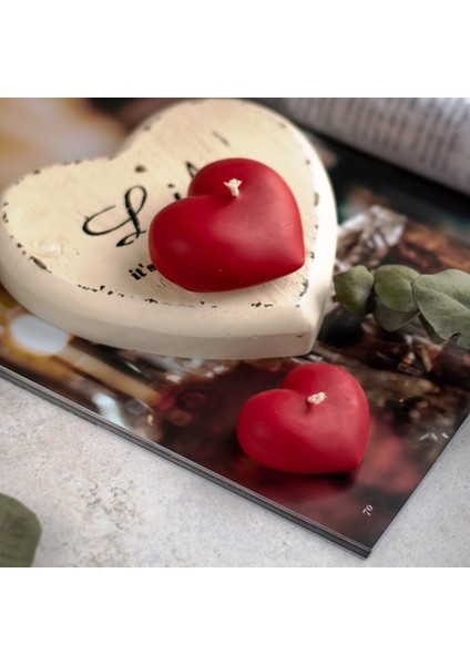 Vıp Dekor Düğün Mumları Heart Red Floating Water Candle 24 Adet Kırmızı Su Mumu Suda Yüzen Mum