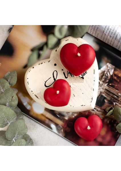 Vıp Dekor Düğün Mumları Heart Red Floating Water Candle 24 Adet Kırmızı Su Mumu Suda Yüzen Mum