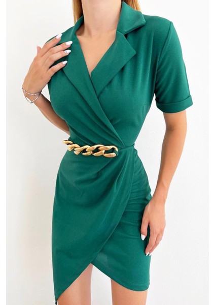 Zincir Detaylı Krep Elbise fiyatları