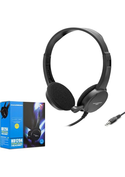 Pc Kablolu Kulak Üstü Kulaklık 1.2mt 3.5mm Mikrofonlu Hadron HD-1294