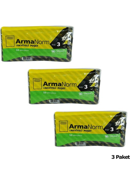 Naksan Takviyeli Ince Desenli Çizgili Siyah Çanta Poşet Torba - 33 x 45 cm - 50 Adetlik 3 Paket