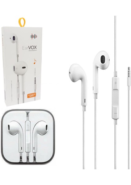 Kulakiçi Kulaklık Mikrofonlu 3.5mm -Earvox