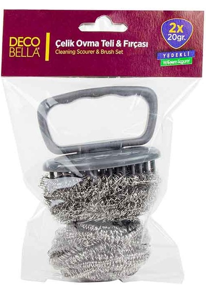 Çelik Ovma Teli Ovma Fırçası 2X20 Gr.