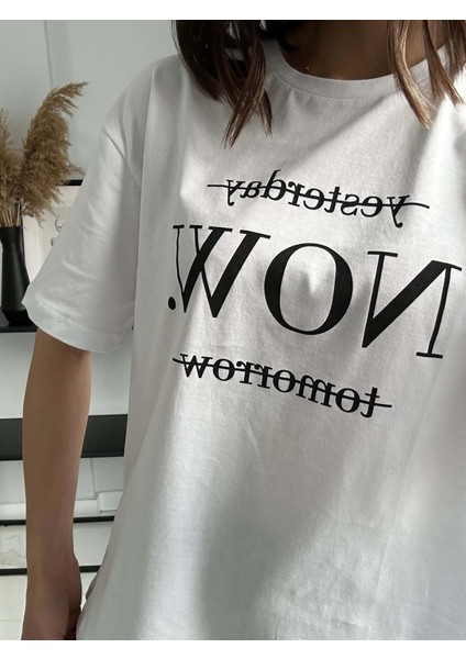 Baskılı Beyaz Tshirt