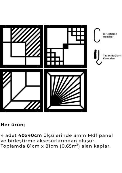 Lazer Kesim Sarkıt Paravan, Ahşap Seperatör, Panel Levha Seti modelleri