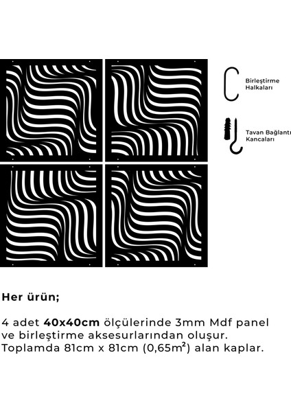 Lazer Kesim Sarkıt Paravan, Ahşap Seperatör, Panel Levha Seti modelleri