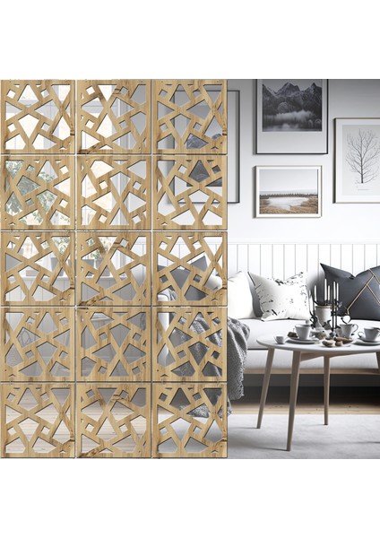 Lazer Kesim Sarkıt Paravan, Ahşap Seperatör, Panel Levha Seti