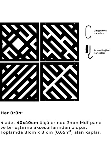 Lazer Kesim Sarkıt Paravan, Ahşap Seperatör, Panel Levha Seti modelleri