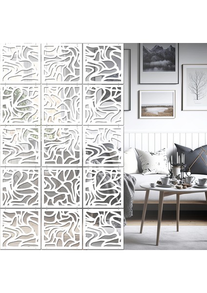 Lazer Kesim Sarkıt Paravan, Ahşap Seperatör, Panel Levha Seti