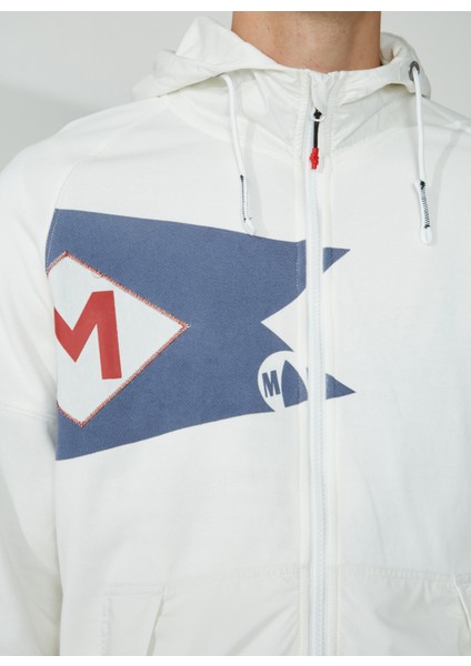 Kapüşon Yaka Düz Beyaz Erkek Sweatshırt Hooded Flag Sweatshırt indirimleri