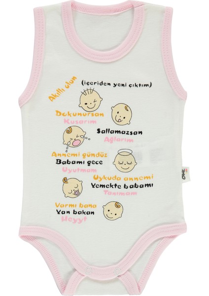 Civil Baby Bebek Çıtçıtlı Badi 1-18 Ay Pembe