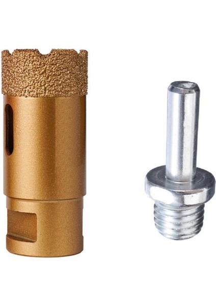 40 mm Granit Mermer Seramik Delme Panç Spiral ve Matkap İçin Aparatlı M14