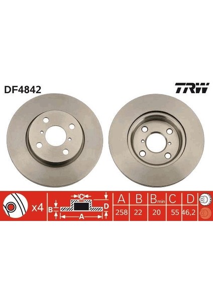 Fren Diski Ön Yaris P9-P13 2006-2011 Takım Fiyatıdır fiyatları