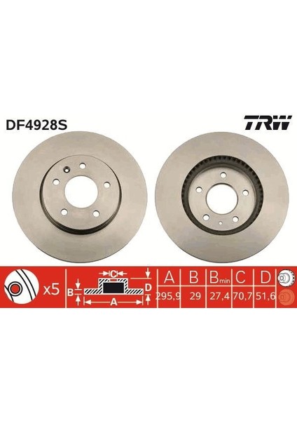 Fren Diski Ön 295MM Antara-Captiva Z20S 2007- Takım Fiyatıdır fiyatları