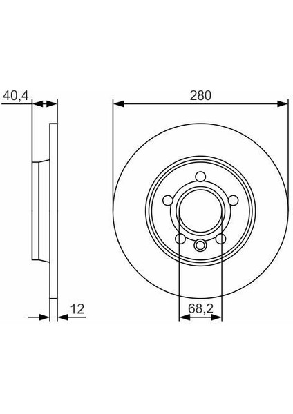 Fren Diski Arka 280MM T4 1991-2004 Adet Fiyatıdır