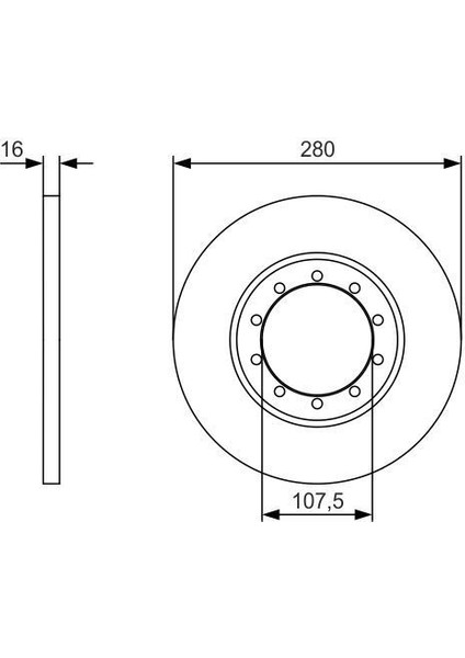 Fren Diski Arka 280Mm Transit V347 2006- Arkadan Çeker Takım