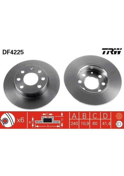 Fren Diski Ön 240MM Corsa C Z10XE-Z10XEP-Z12XE-Z12XEP 2001-2007 Takım Fiyatıdır fiyatları