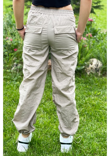 Çocuk Unisex Paçaları Elastik Jogger Paraşüt Kumaş PANTOLON-PNT-0031