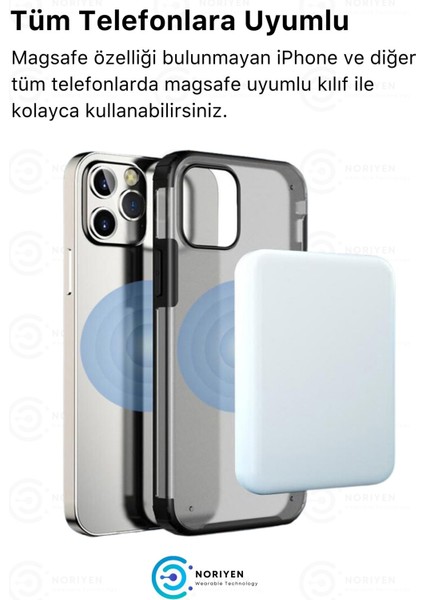 iPhone 12 13 14 Plus Pro Max Tam Uyumlu Apple Magsafe Battery Pack Powerbank Kablosuz Wireless Batarya Şarj Aleti