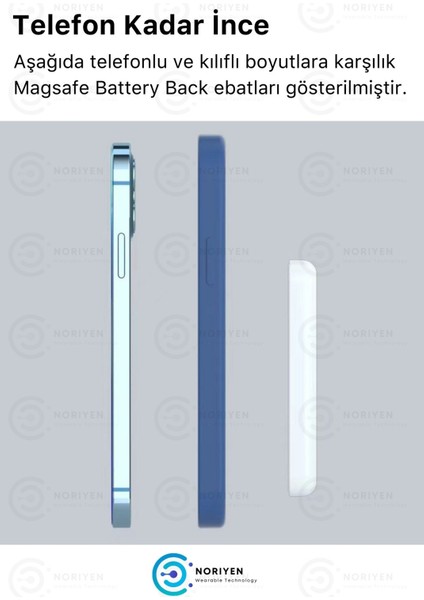 iPhone 12 13 14 Plus Pro Max Tam Uyumlu Apple Magsafe Battery Pack Powerbank Kablosuz Wireless Batarya Şarj Aleti