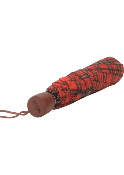 Lüx Şemsiye Kırmızı Ekose Desen fırsatları