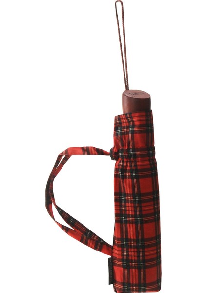 Lüx Şemsiye Kırmızı Ekose Desen indirimleri