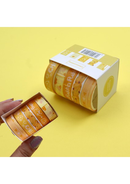 Dekoratif Bant Kağıt 5 Li Rulo Kutulu - Cheese Pudding fiyatları