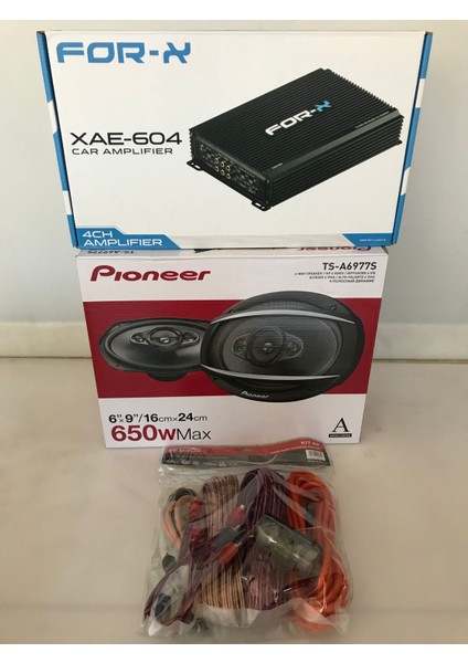Pıoneer 650W Oval Hoparlor - Forx Anfi- Kablo Seti8ga