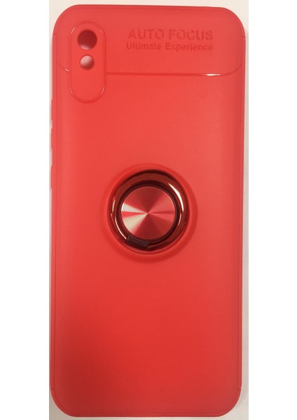 Xiaomi Redmi 9A Yüzüklü Standlı Mıknatıslı Lüx Silikon Kılıf