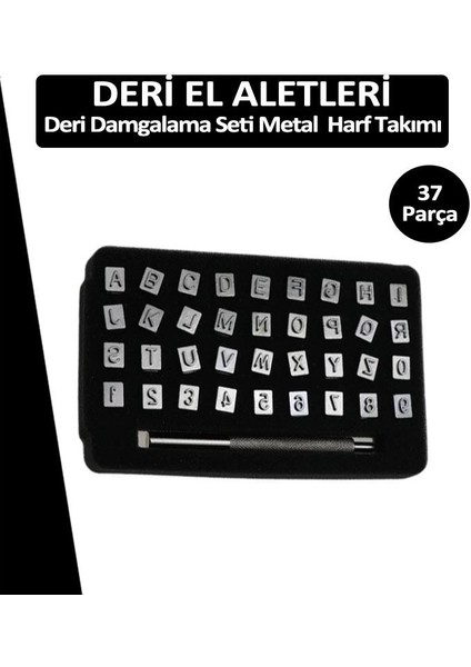 Deri Damgalama Seti 37 Parça Metal Harf Takımı