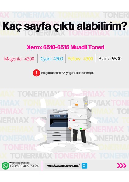 Xerox 106R03488 / Phaser 6510 / Workcentre 6515 Siyah Muadil Toner