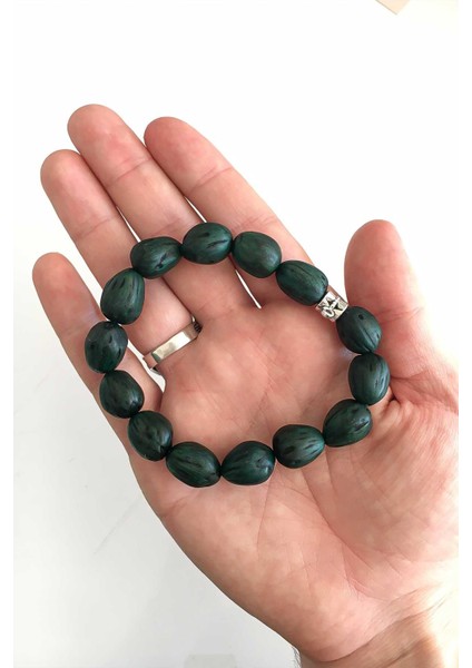 Koyu Yeşil Andız Çekirdeği İster Bileklik İstersen Tesbih