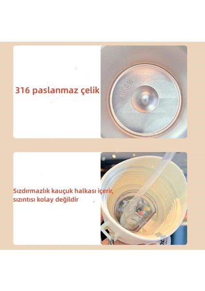 316 Paslanmaz Çelik Çocuk Termos Bardak Spor Pipet Su Bardağı (Yurt Dışından)